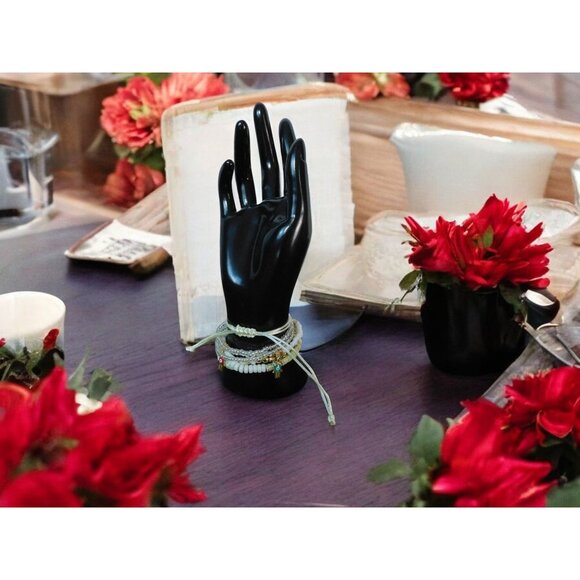 Boho Evil Eye Hamsa Beaded Bracelet Set - Adjustable - New - Witchcore Ethereal - Picture 12 of 13